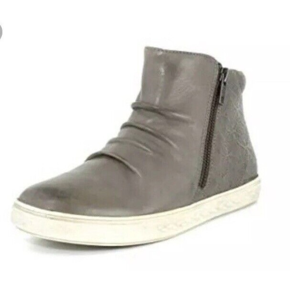 New Rockport Womens Cobb Hill Willa Zip Grey Leather ankle Boot women sz 6 Eu 36